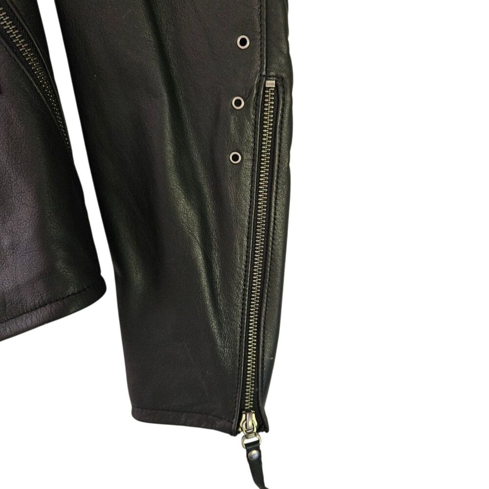 Harley-Davidson ARABELLE Leather Jacket Black Teal 97173-07VW Y2K Unworn Rare - Picture 15 of 15